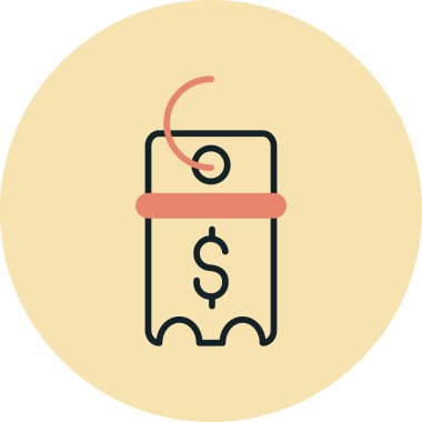 Para için. Web simgesi basit illüstrasyon