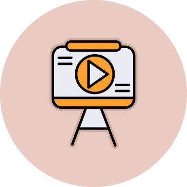 Oyuncu. Web simgesi basit illüstrasyon