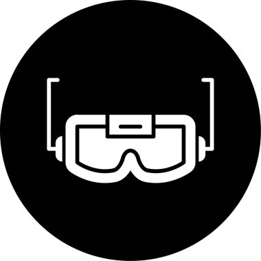 Gözlük Simgesi, basit vektör illüstrasyonu