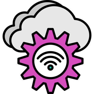 Bulut. Web simgesi basit illüstrasyon