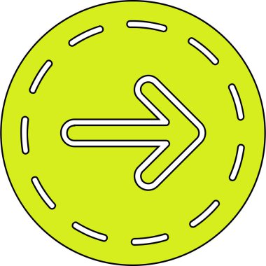 Yuvarlak bir simgenin vektör illüstrasyonu
