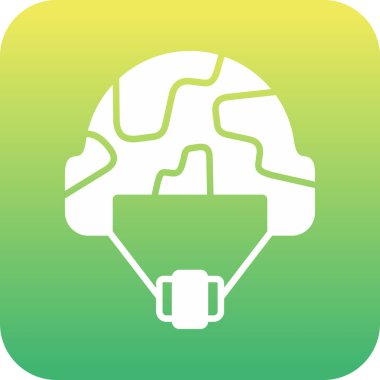 Güzel Beyin Vektörü Glyph simgesi