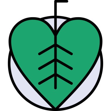 Yaprak ikonu vektör illüstrasyonu