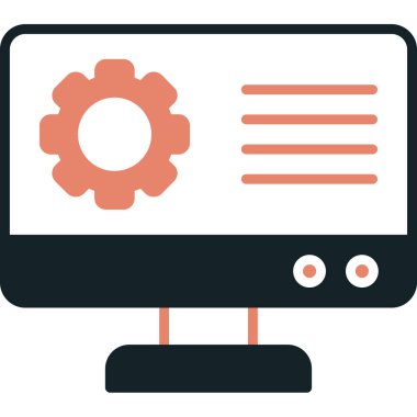 bilgisayar izleyici vektör simgesi