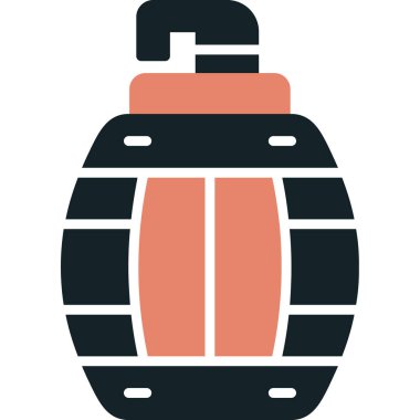 kamp seyahat çantası simgesi beyaz arkaplanda izole edilmiş düz stil