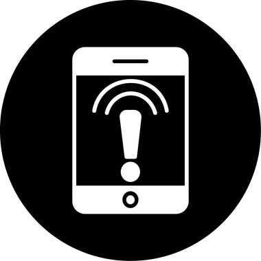 Cep telefonu simgesi, vektör illüstrasyonu