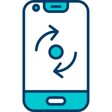 Cep telefonu simgesi, vektör illüstrasyonu