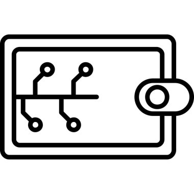 Web simgesi, teknoloji teknolojisinin vektör illüstrasyonu