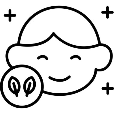 hayvan yüzü simgesi, vektör illüstrasyonu