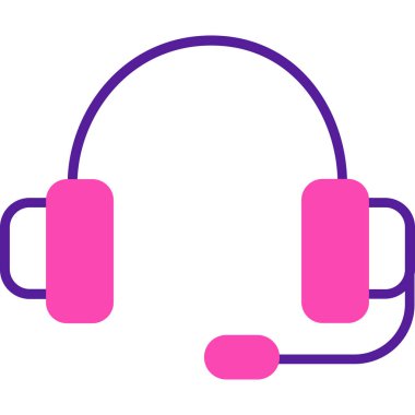 Kulaklık. Web simgesi basit illüstrasyon