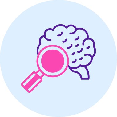 Beyin. Web simgesi basit illüstrasyon