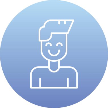 Çizgi biçimi ile Avatar Adam simgesi