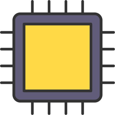 Çip. Web simgesi basit illüstrasyon