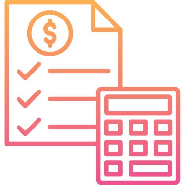 Hesap makinesi. Web simgesi basit illüstrasyon