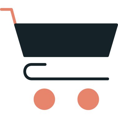 Alışveriş arabası vektör simgesi