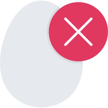 Düz yuvarlak vektör simgesini iptal et