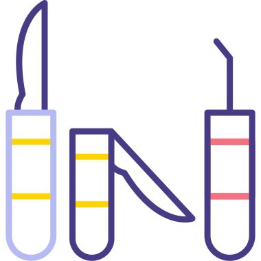 Test tüpleri. Web simgesi basit illüstrasyon