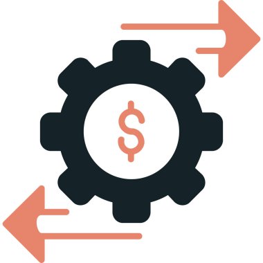 Dolar vektör simgesi. biçim iki renkli düz sembol, düz mavi renkler, yuvarlak açılar, beyaz arkaplan