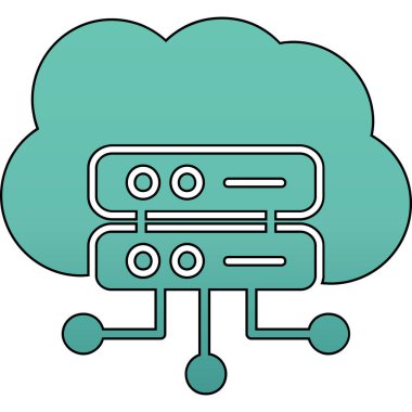 bulut hesaplama simgesi vektör illüstrasyon tasarımı