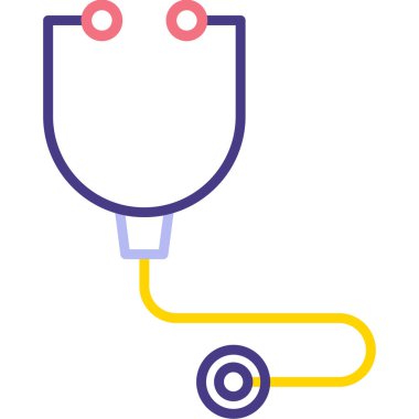 stetoskop web simgesi, vektör çizim