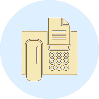 Basit vektör simgesi, telefon alıcısının çizimi