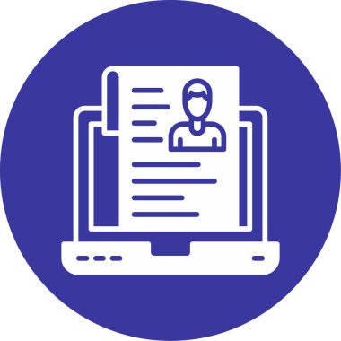 Bir adam ve belge simgesinin vektör illüstrasyonu