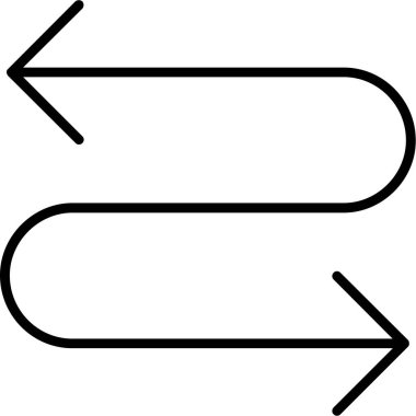 özet biçiminde yön ok simgesi