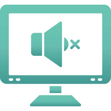 Ses. Web simgesi basit illüstrasyon