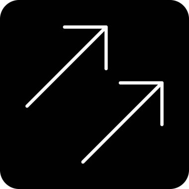 Arkaplanda izole edilmiş sağ ok simgesi, vektör illüstrasyonu