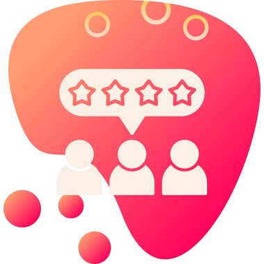 Müşteri değerlendirme simgesi, vektör illüstrasyonu