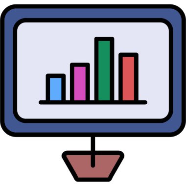 grafik ikonu vektör illüstrasyonu