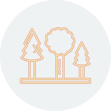 Orman ikonu vektör illüstrasyonu