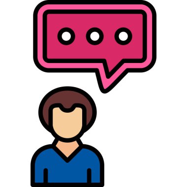 İleti sembolü vektör illüstrasyon tasarımlı konuşma balonu