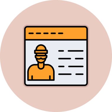 ID kart simgesi vektör illüstrasyonu