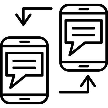 Sohbet ileti simgesi ana hat biçimi