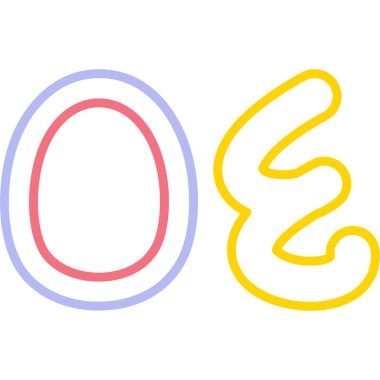 Alfabe harfleri sanat tasarımı elementi. vektör