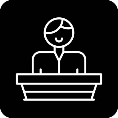 işletme yöneticisi simgesi, vektör illüstrasyonu