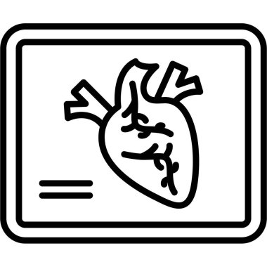 Kalp ikonu vektör illüstrasyonu