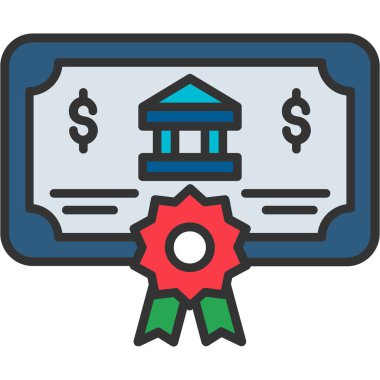 Banka oluşturma vektör simgesi