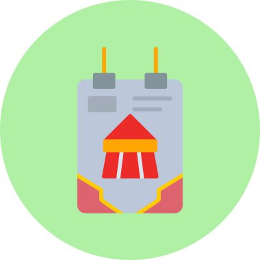 Uzay gemisi. Web simgesi basit illüstrasyon