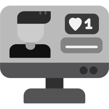 Video kamera simgesi. Web tasarımı için video kamera vektör simgesinin basit illüstrasyonu