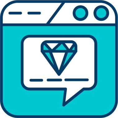 Konuş. Web simgesi basit illüstrasyon