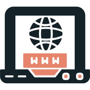 internet web vektör çizgisi simgesi