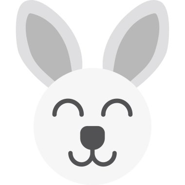 Tavşan simgesi, vektör illüstrasyonu