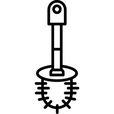 kürek simgesi vektör illüstrasyonu