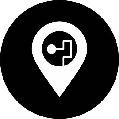 Bir konum simgesinin vektör illüstrasyonu