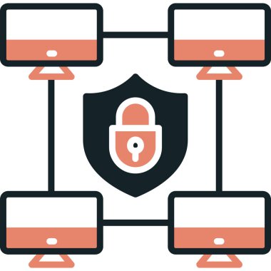 internet koruması düz vektör simgesi