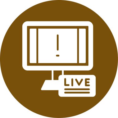 canlı haber simgesi, vektör illüstrasyonu