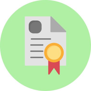 Diploma düz vektör simgesi