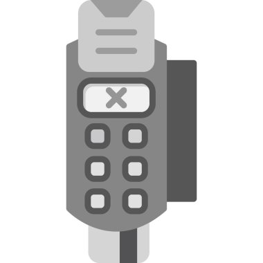 POS terminal simgesi. vektör çizim